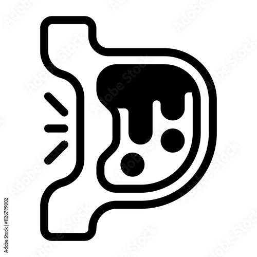 Stomach glyph icon