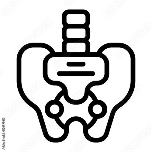 Pelvis line icon