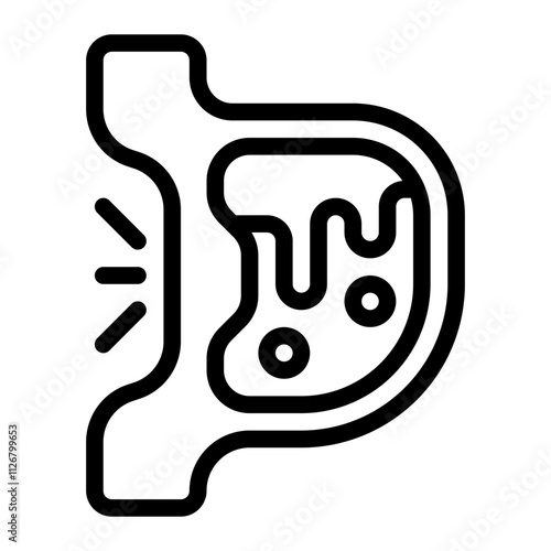 Stomach line icon