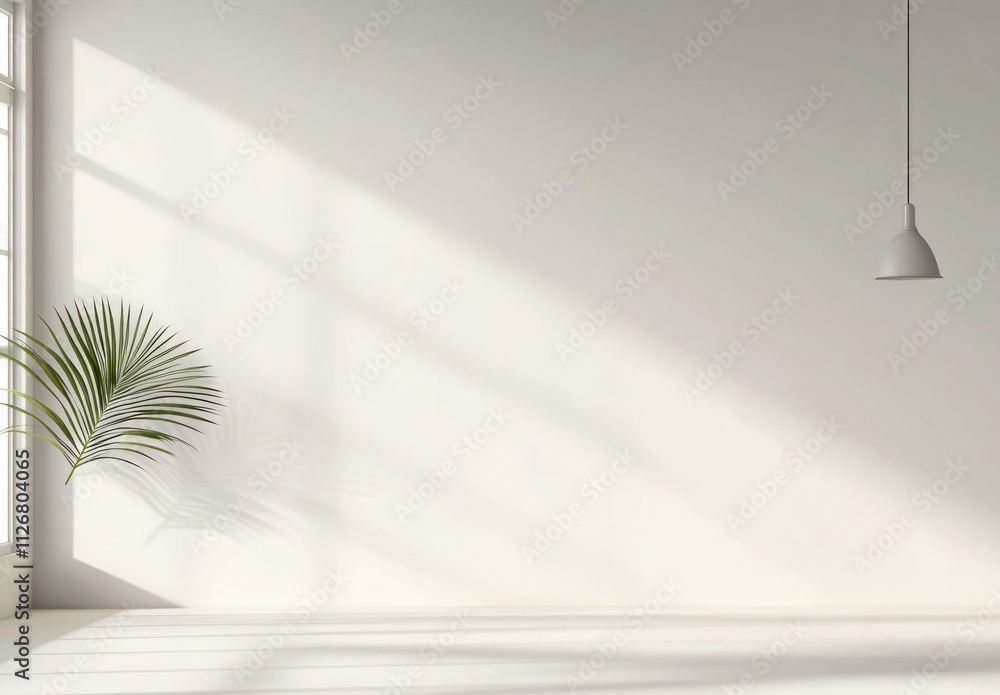 Elegant Empty Room with Sunlight and Minimalist Decor Elegant Empty Room with Sunlight and Minimalist Decor