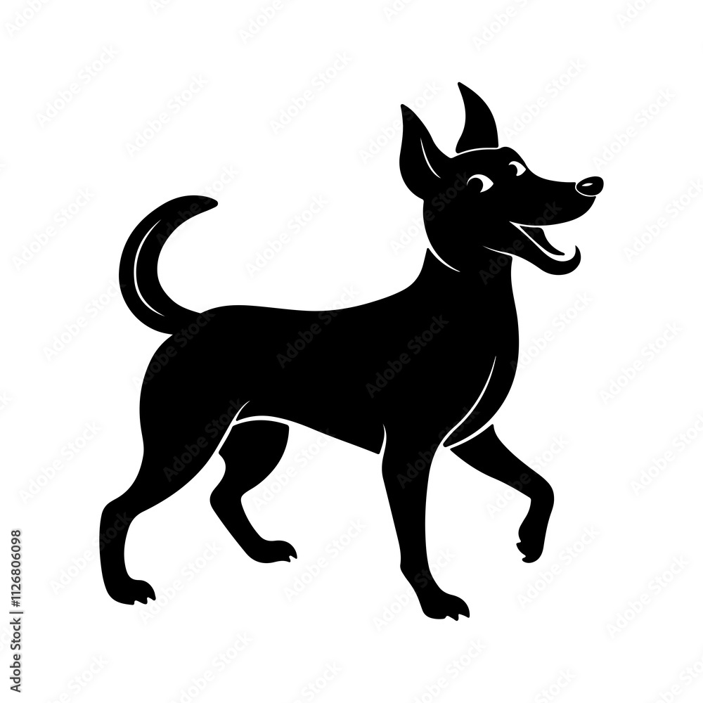 Obraz premium Dog Silhouette Vector Illustration for Designers