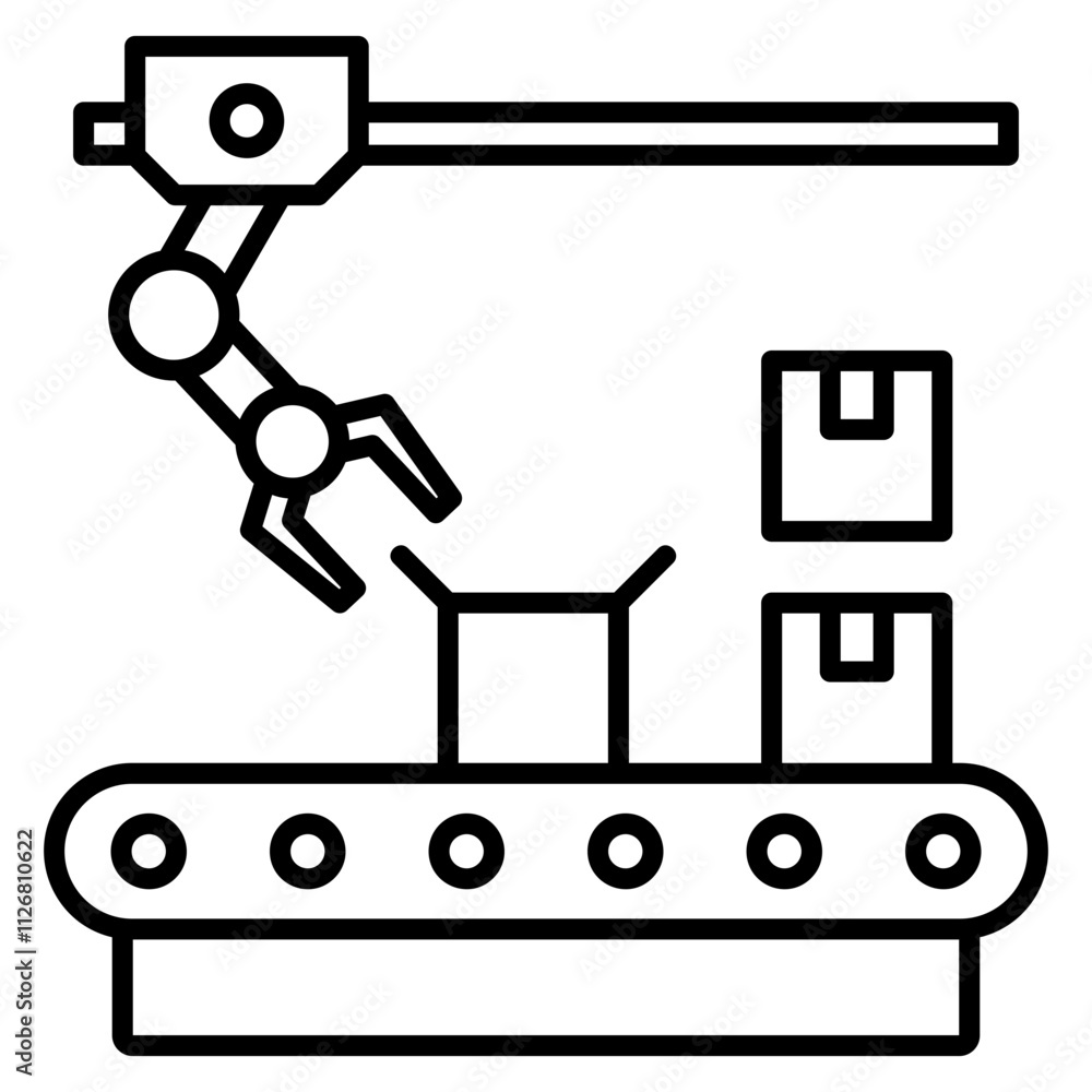 industrial robotic icon industrial robotic icon