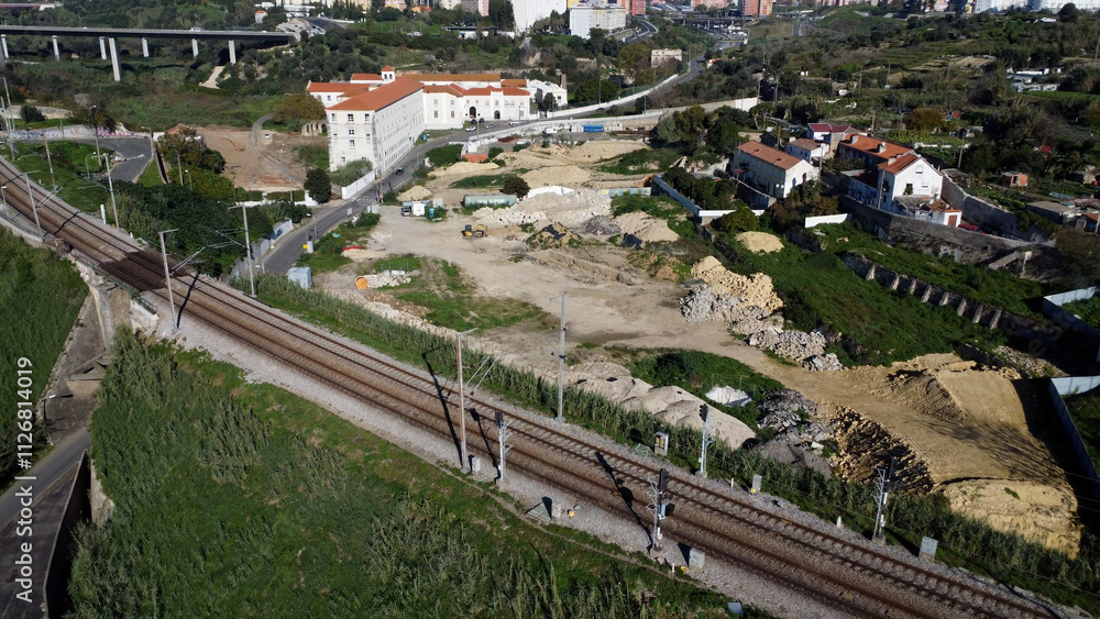 chelas, lisboa, vista aérea, drone, obras chelas, lisboa, vista aérea, drone, obras