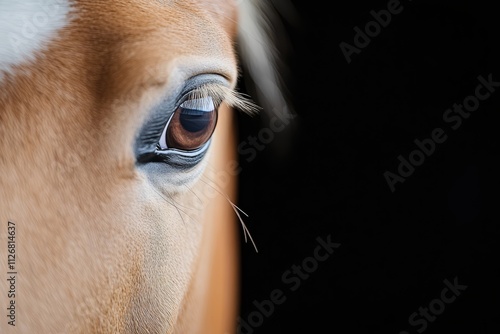  Close-Up of Horse Eye with Reflective Detail, Equestrian Beauty in Focus photo