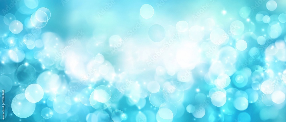 Abstract Blue Bokeh Background: Sparkling Light Bubbles for Design Abstract Blue Bokeh Background: Sparkling Light Bubbles for Design