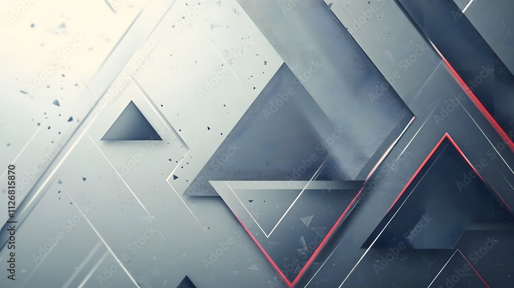 Obraz premium Abstract Grey Triangles Geometric Design Background