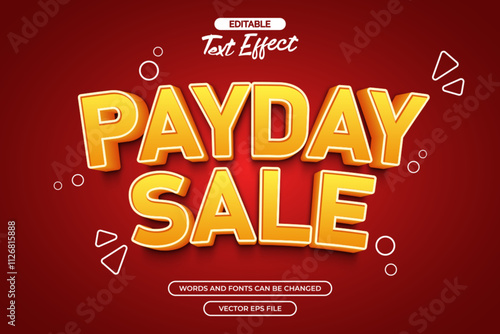 3d Payday sale editable text effect