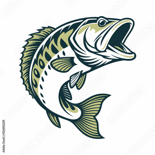 Bass Fish Vector Art & Illustration