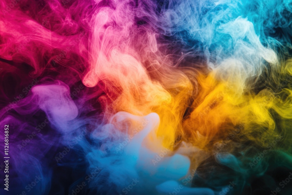 Colorful smoke trail with a mix of blue, yellow, and red hues. The smoke appears to be coming from a fire, and the colors of the smoke seem to be blending together, creating a dynamic Colorful smoke trail with a mix of blue, yellow, and red hues. The smoke appears to be coming from a fire, and the colors of the smoke seem to be blending together, creating a dynamic