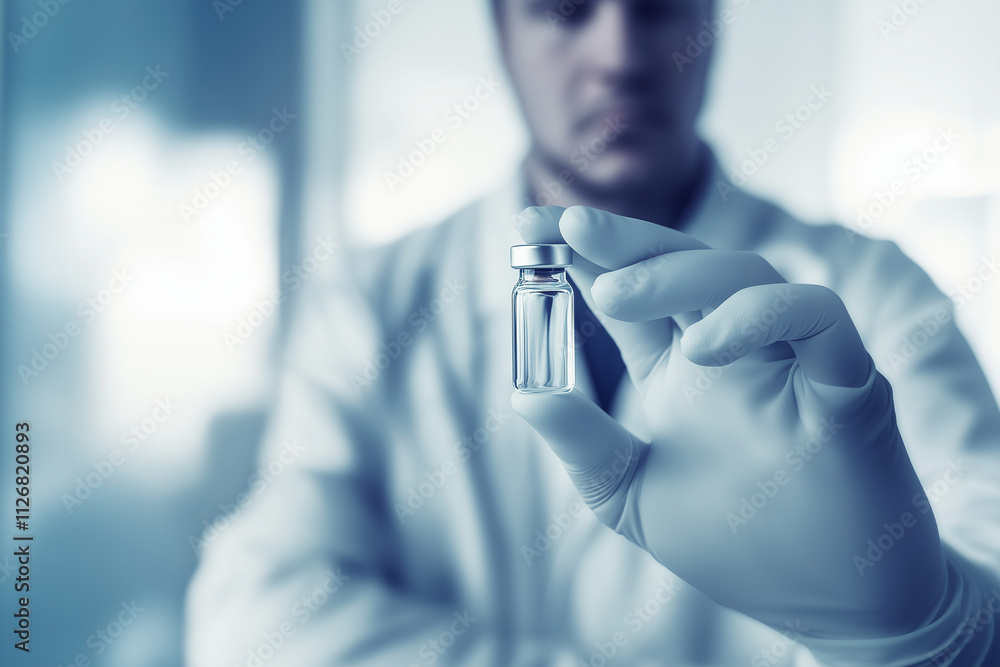 scientist in laboratory with medical tubes scientist in laboratory with medical tubes