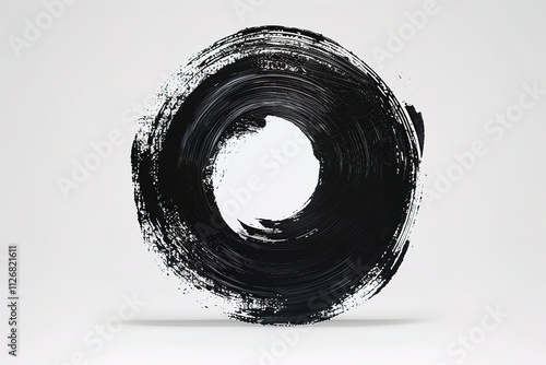 Sketchy, scribble, grungy circle textured design element
