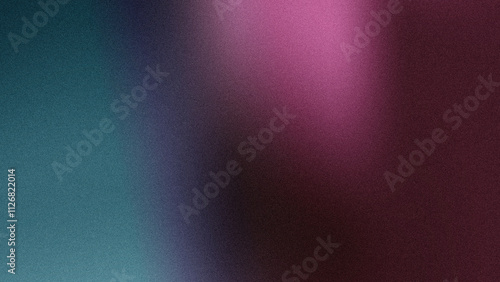 Blue and pink abstract shape,Dark grainy background, wide banner noise texture poster header cover design,