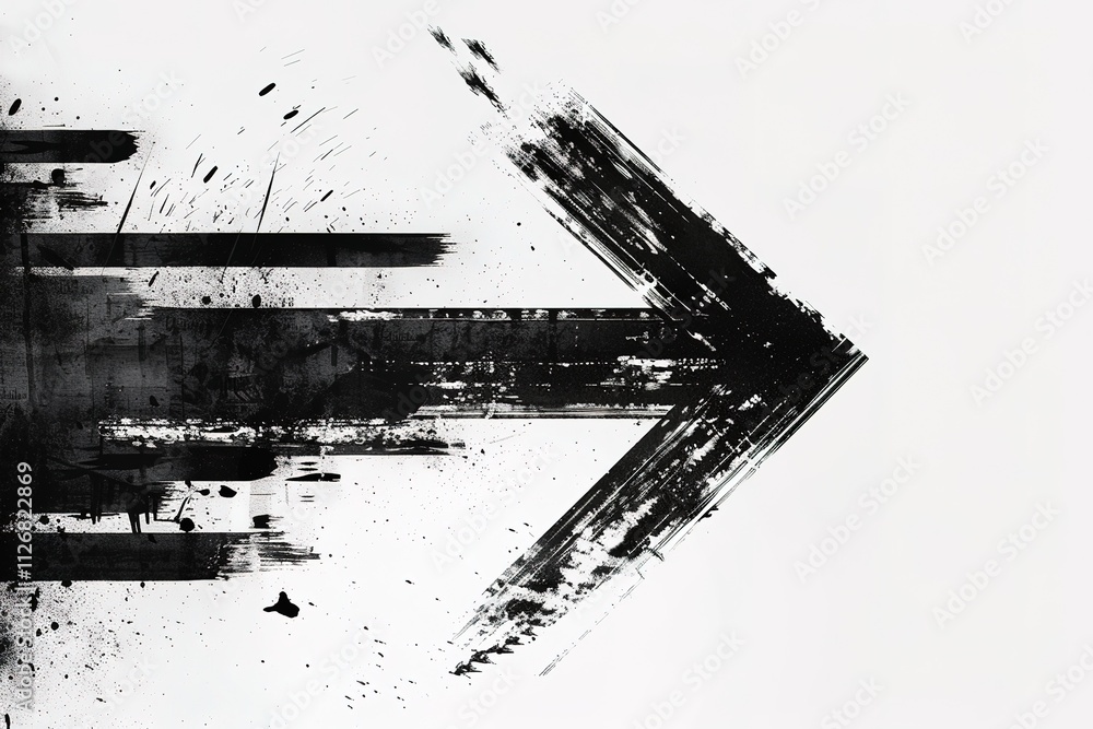 Vector grunge arrow.Hand drawn arrow.
