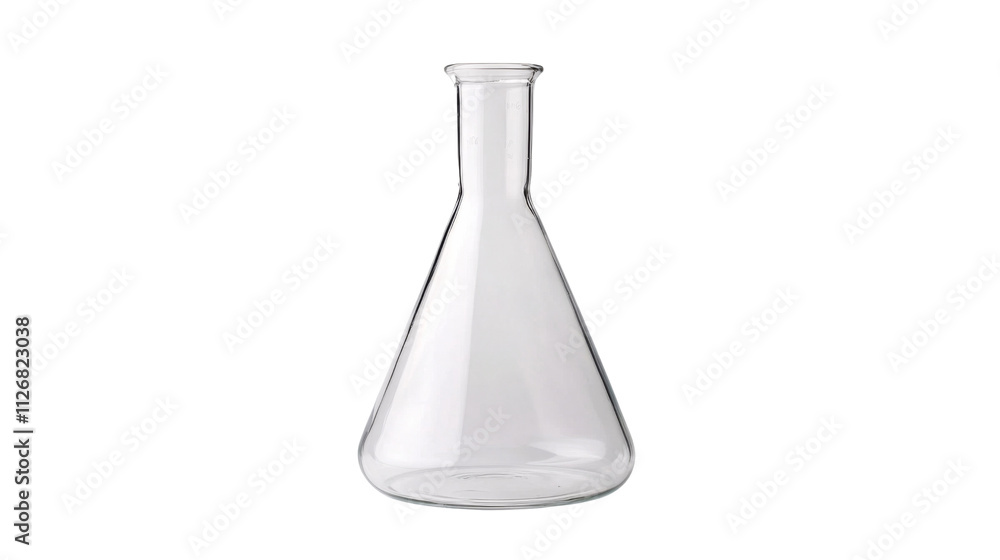 Empty laboratory Erlenmeyer flask Empty laboratory Erlenmeyer flask