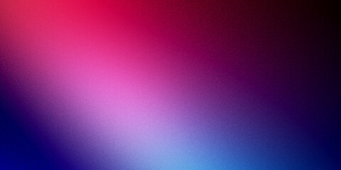 Abstract gradient background for poster, cover or banner. Pink, red, purple and blue colors. Blurred wallpaper with grainy noise effect. Digital
