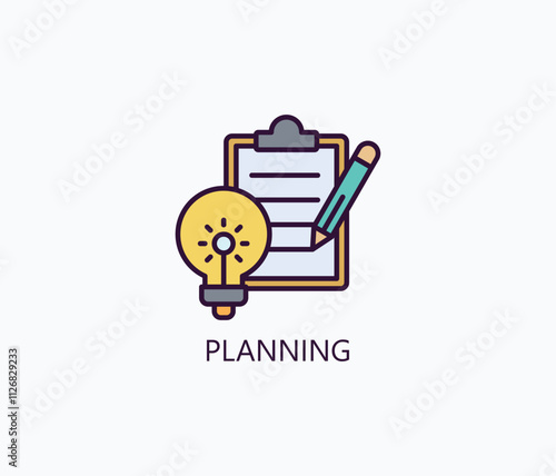 Planning Vector, Icon Or Logo Sign Symbol Illustration 