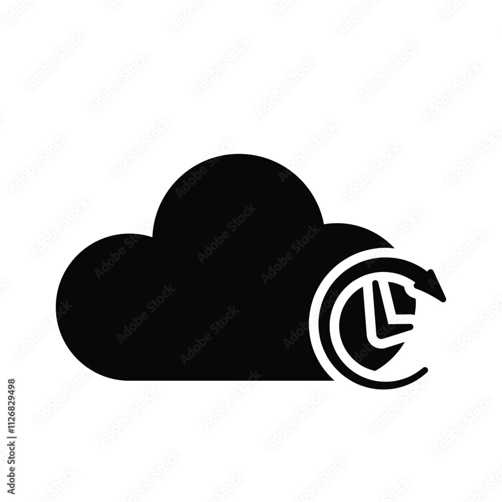 cloud icon. sunny, cloudy weather and meteorology. vector cloud symbol for web, mobile. solid design style. vector design template cloud icon. sunny, cloudy weather and meteorology. vector cloud symbol for web, mobile. solid design style. vector design template