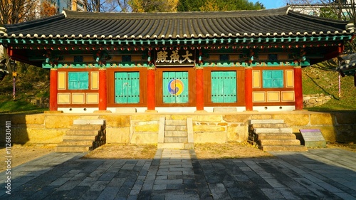 A Confucian School in the Joseon Dynasty in Dongnae, Busan.During the Joseon Dynasty, Confucianism was taught to students here and memorial services were held for Confucius. photo