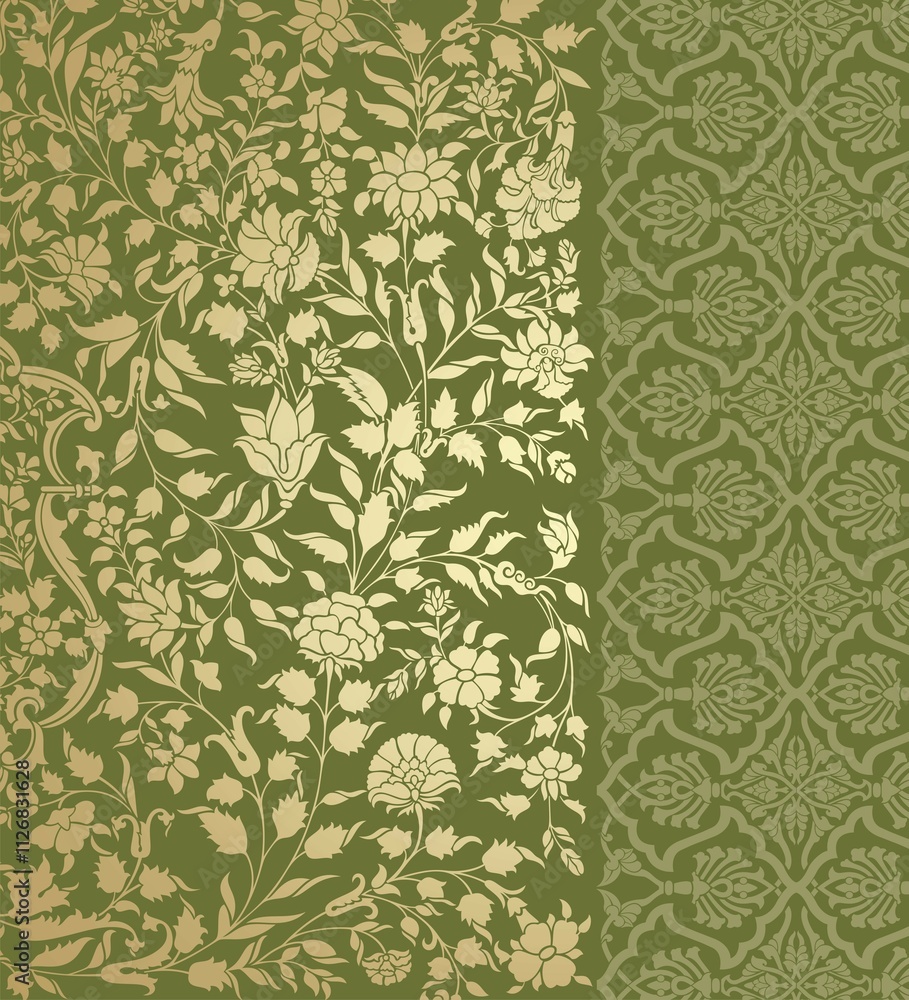 wedding card design, traditional paisley floral pattern , royal India wedding card design, traditional paisley floral pattern , royal India
