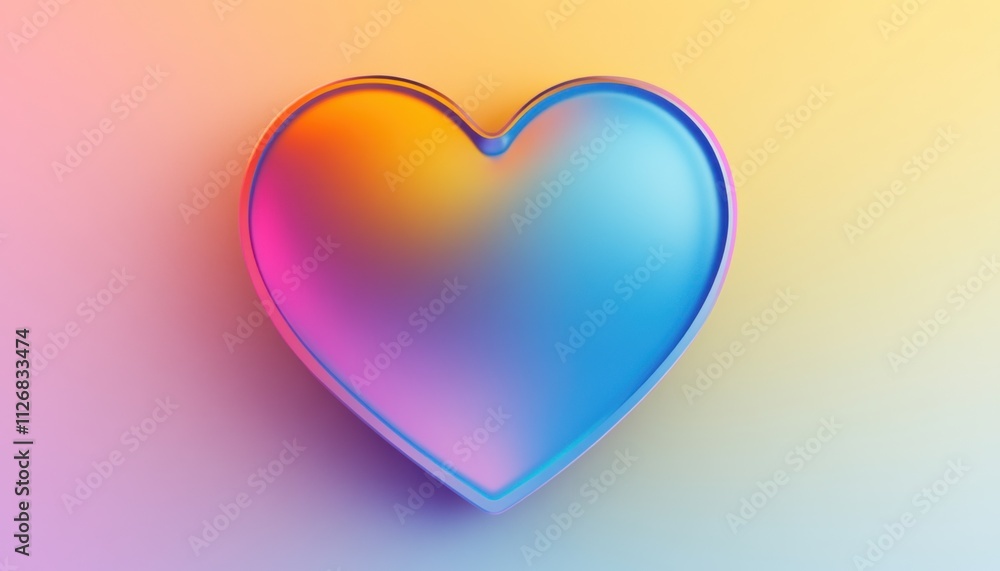Colorful Gradient Heart Shape Abstract Love Background Colorful Gradient Heart Shape Abstract Love Background