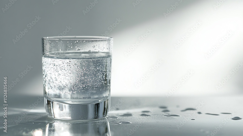 Tequila shot glass with visible condensation and salt detail. Tequila shot glass with visible condensation and salt detail.