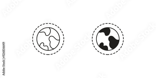 ozone layer set icon with white background vector stock illustration