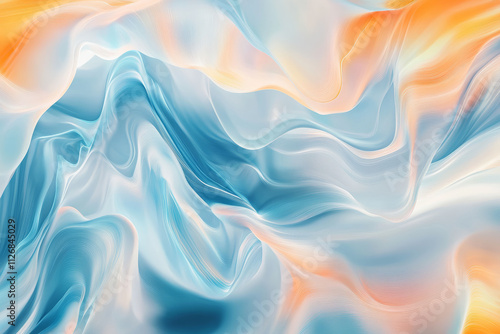 Wallpaper Mural An abstract digital background with flowing light trails in vivid blue, orange, and white, creating a sense of motion. Torontodigital.ca