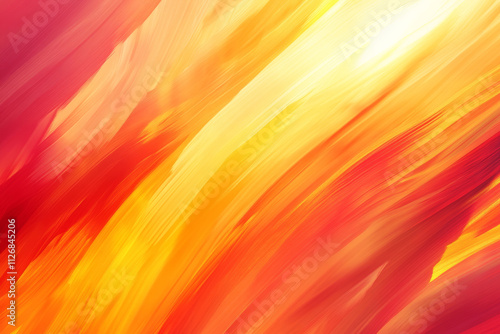 A vibrant background of abstract brushstrokes in bold, fiery shades of orange, red, and yellow.