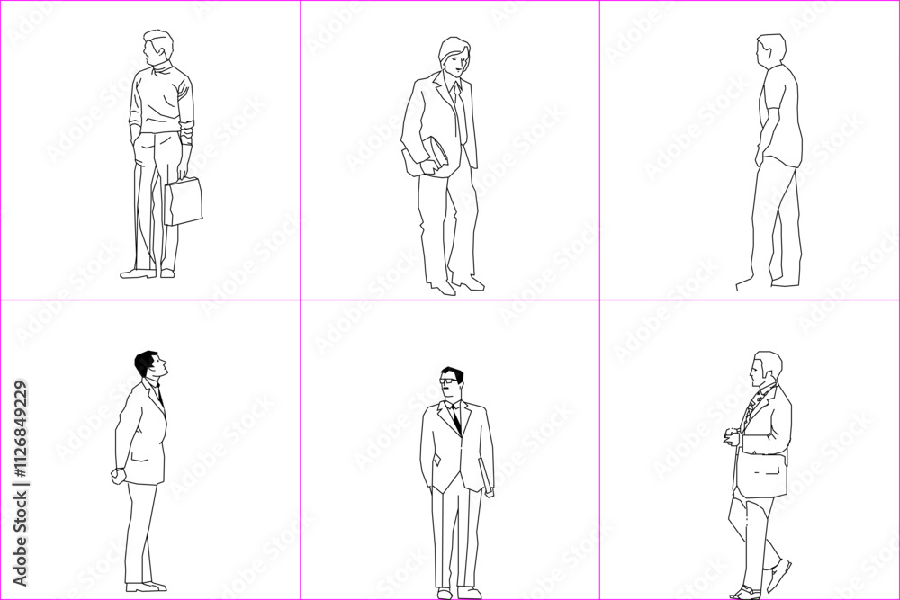 vector sketch illustration silhouette design decoration painting collection of young business executives.eps vector sketch illustration silhouette design decoration painting collection of young business executives.eps