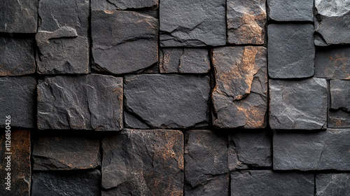 black anthracite gray stone texture with rugged concrete patterns, emphasizing raw beauty and strength. The textured surface symbolizes resilience, stability, and timelessness photo