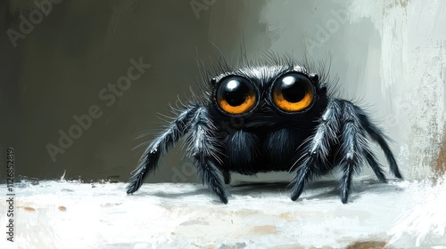 a cartoon spider with big eyes