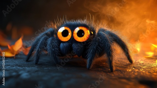 a cartoon spider with big eyes