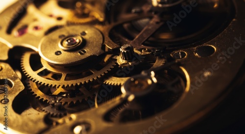 Wallpaper Mural Intricate golden watch mechanism close-up Torontodigital.ca