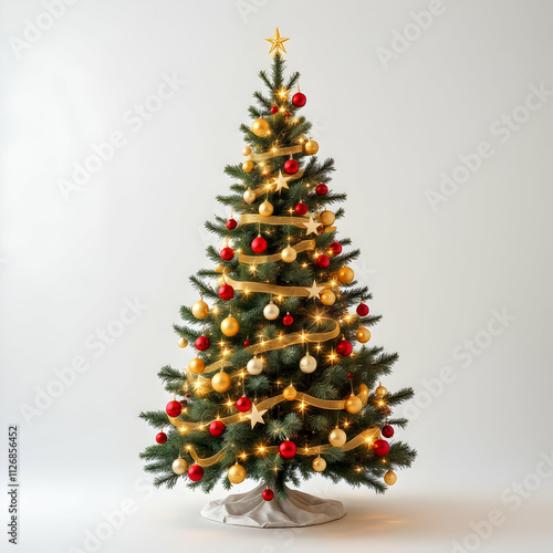 Luxury Christmas Tree White Background