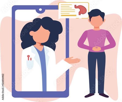 Gastroenterologist : Vector illustration, which can easily modify or edit