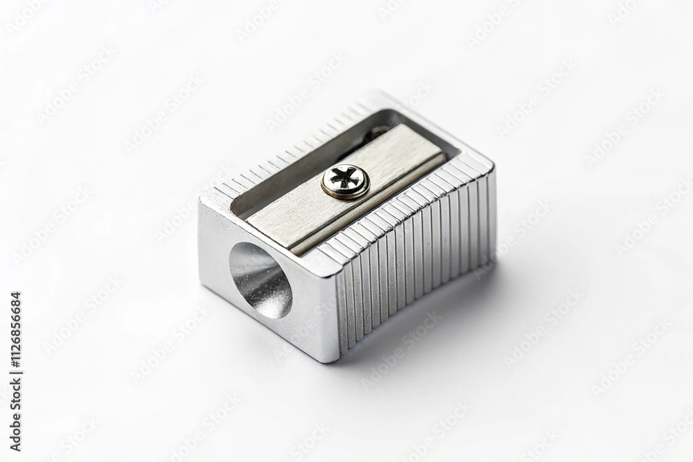 Photo of one pencil-sharpener on a over white background Photo of one pencil-sharpener on a over white background