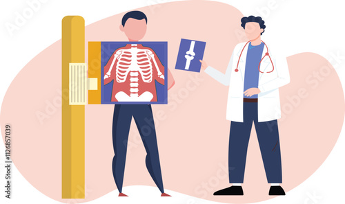 X-ray Process : Vector illustration, which can easily modify or edit