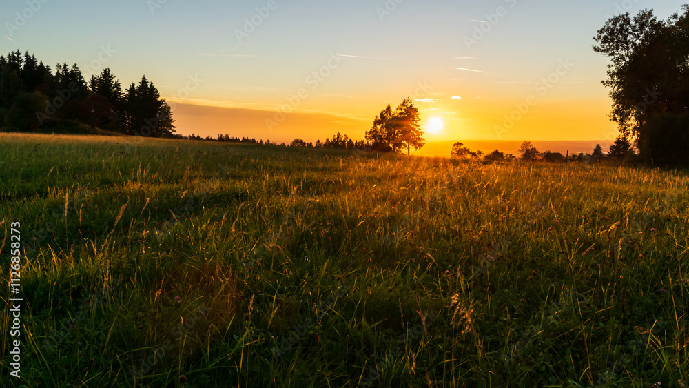 Autumn evening in the Czech countryside. Autumn evening in the Czech countryside.