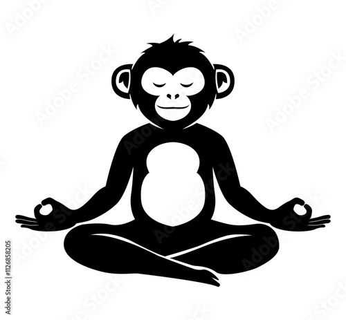 monkey gorilla chimpanzee logo creative and original for your business or company logotype vector illustration isolated on white background