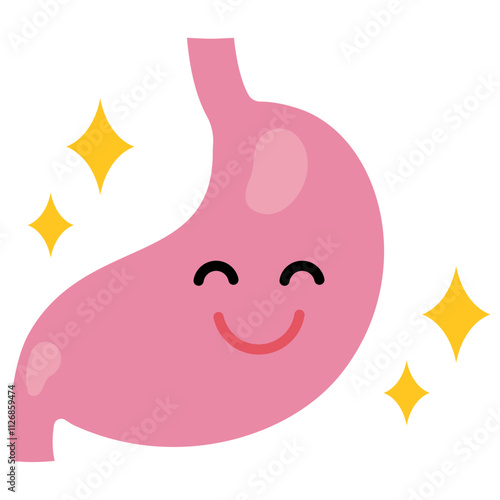 健康で綺麗な胃のイラスト
