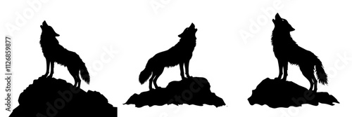Modern SVG logo of a howling wolf silhouette, illustrated as an icon.