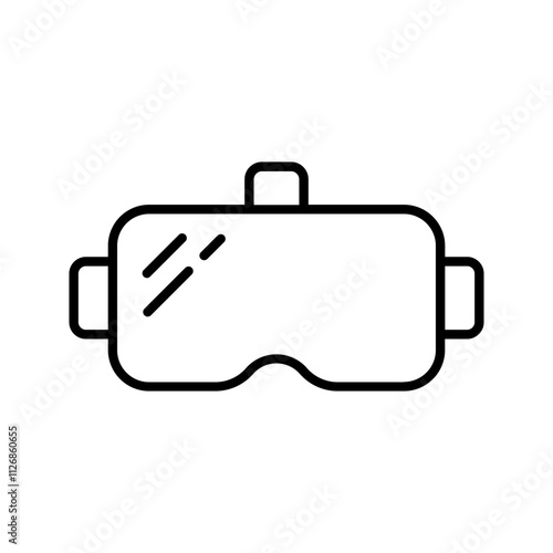 VR glasses line icon, sign or symbol. Premium pictogram in trendy outline style. VR glasses pixel perfect vector icon isolated on background.
