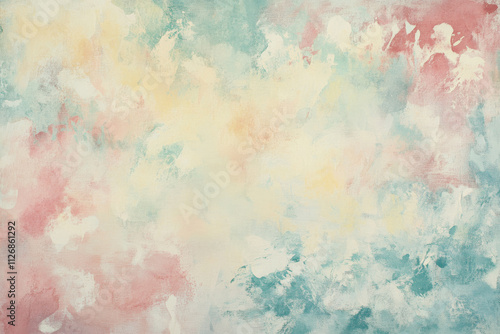 A pastel background with abstract watercolor strokes in muted mint, blush, and pale yellow, creating an artistic look.