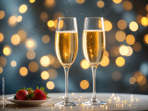 two glasses of champagne
