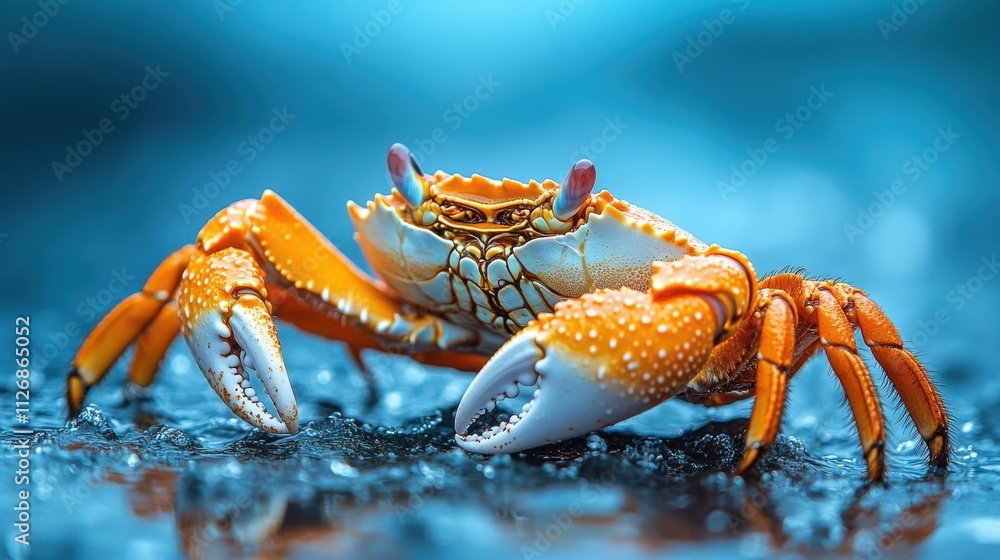 a crab with claws on it