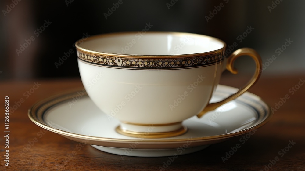 a cup and saucer with gold trim a cup and saucer with gold trim