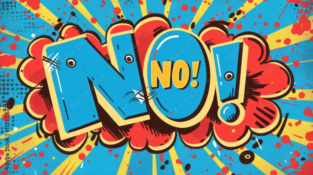 Fototapeta premium Vector illustration of a comic speech bubble with 