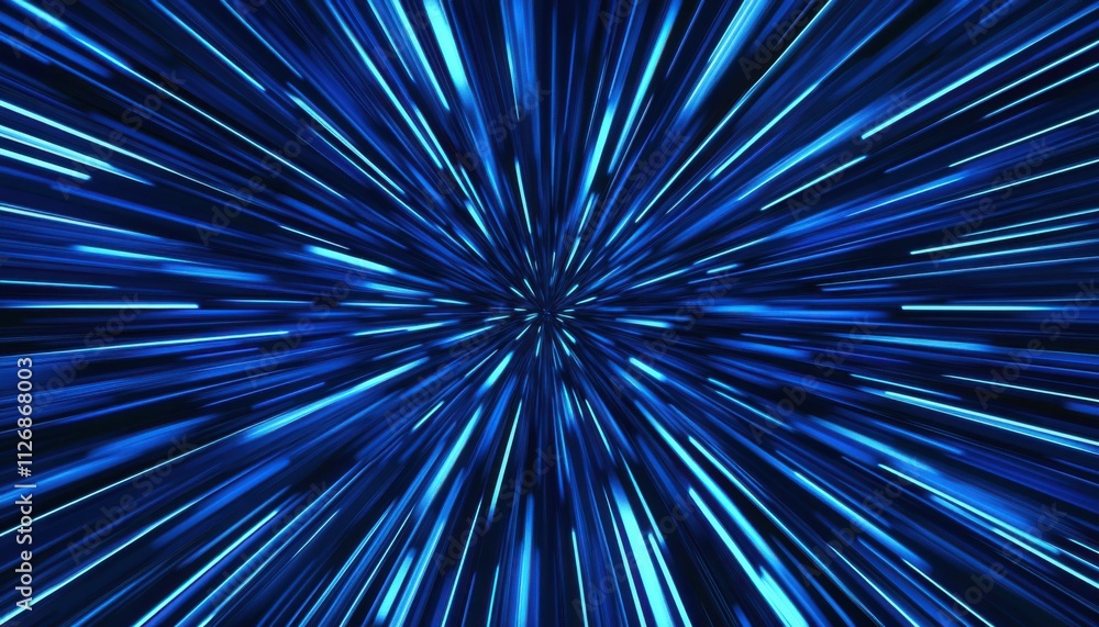 Abstract Blue Light Speed Lines Futuristic Warp Speed Energy Burst Background Abstract Blue Light Speed Lines Futuristic Warp Speed Energy Burst Background