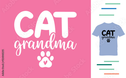 Cat grandma t shirt design