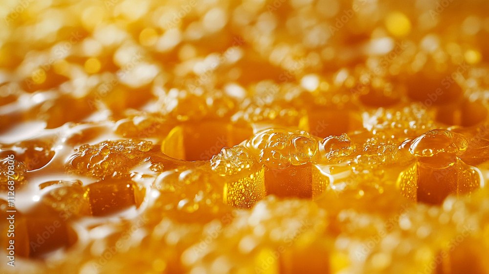 natural honeycomb structure with golden hues, highlighting its geometric precision, organic beauty, and symbolism of collaboration, productivity, and nature's harmony natural honeycomb structure with golden hues, highlighting its geometric precision, organic beauty, and symbolism of collaboration, productivity, and nature's harmony
